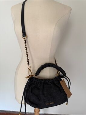 Steve Madden Black Drawstring Shoulder Bag